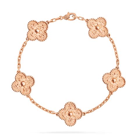 van cleef rose gold bracelet